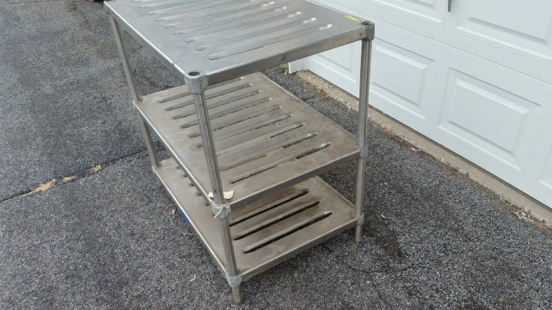 lot 2B image: 3 Shelf Stainless Storage Shelf