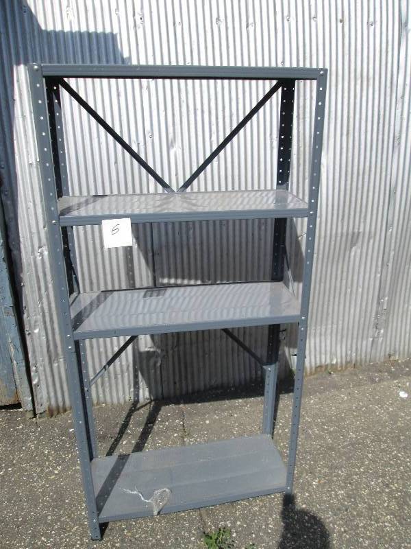 Metal shelf, 61 tall 30 wide...