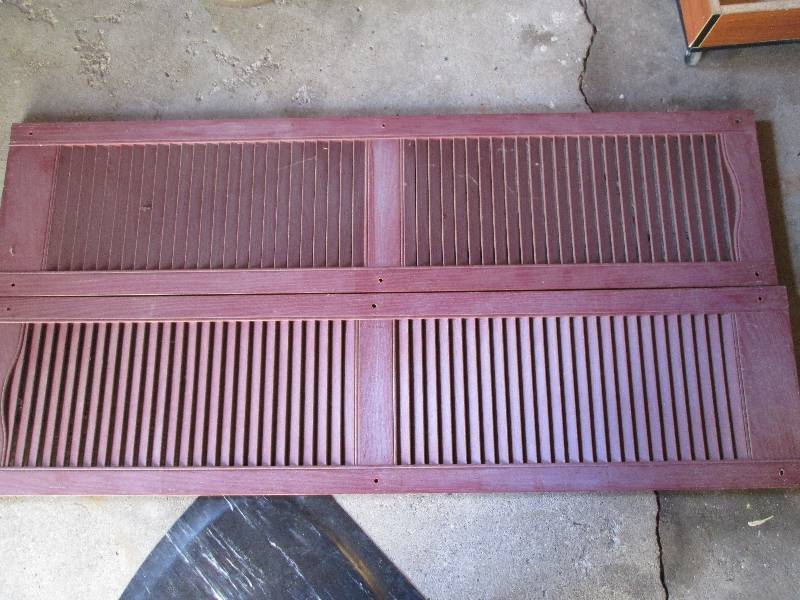 2 Plastic shutters 60 x 14.5  each...