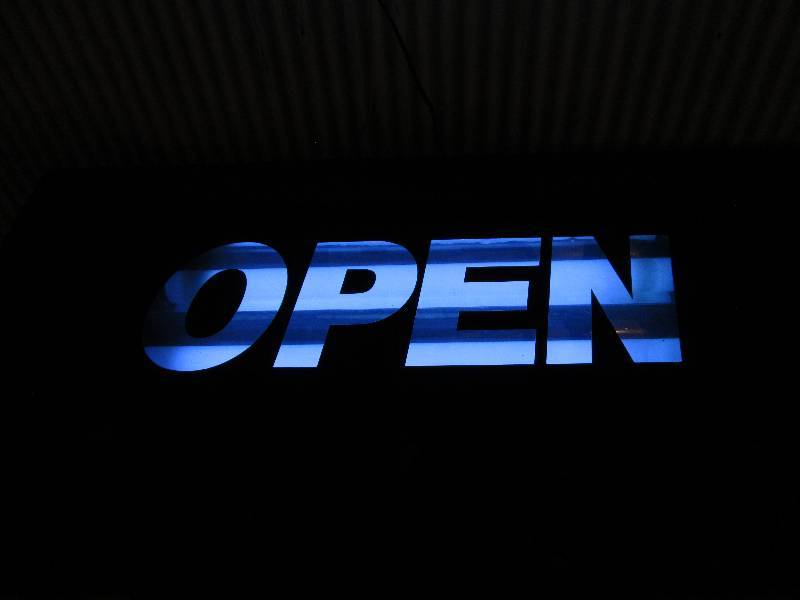 Lighted OPEN sign, 29 x 11...