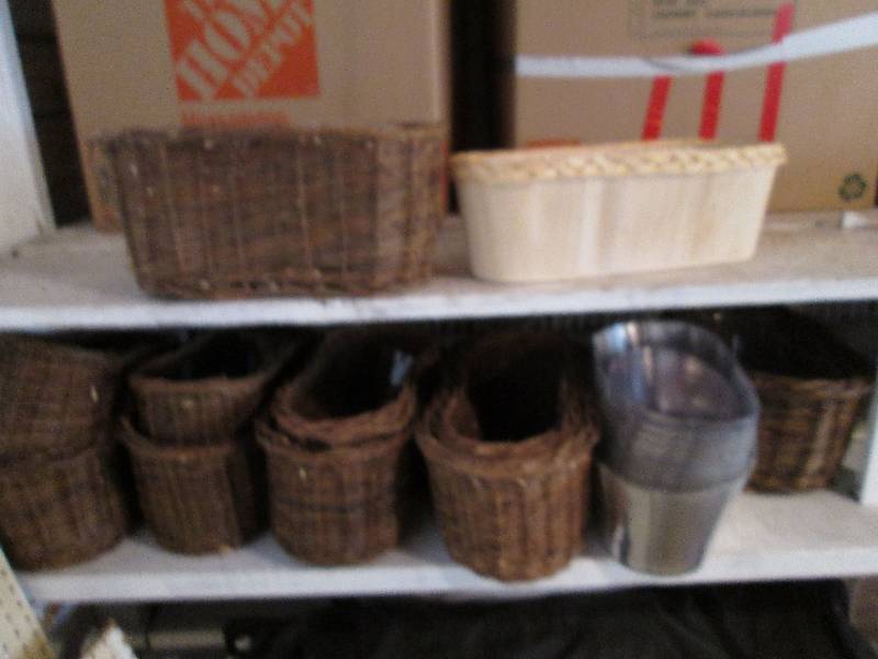 Large lot of assorted baskets and p...