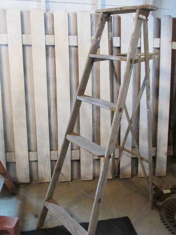 Vintage wood ladder6 foot...