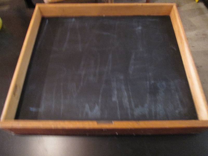 Wood drawer painted black backgroun...