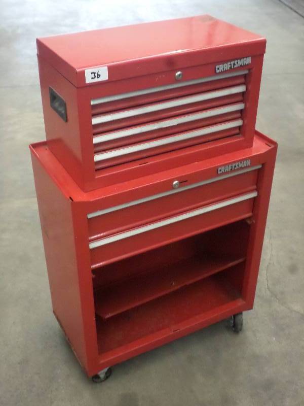 lot 36 image: Craftsman 2-Piece Rolling Mechanics...