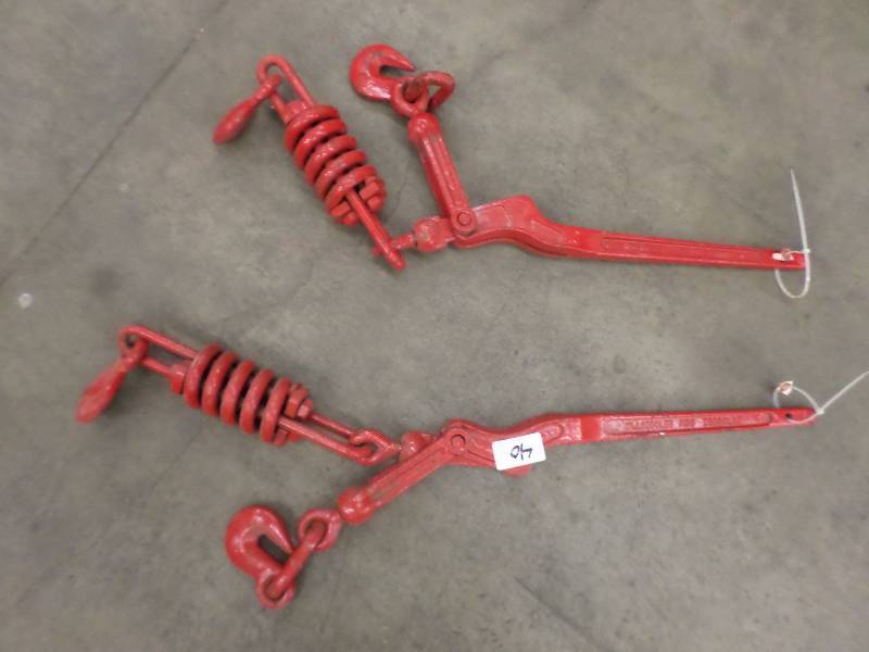 lot 40 image: (2) 28000# Steel Chain Binders ...
