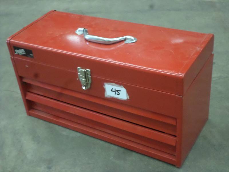 lot 45 image: 2-Drawer Steel Toolbox ...