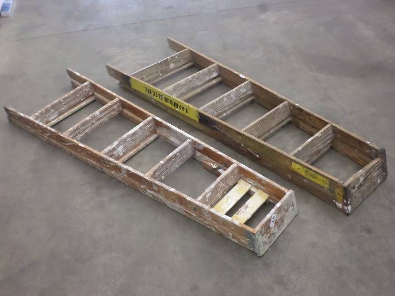 lot 47 image: (2) 6ft Wooden Step Ladders ...