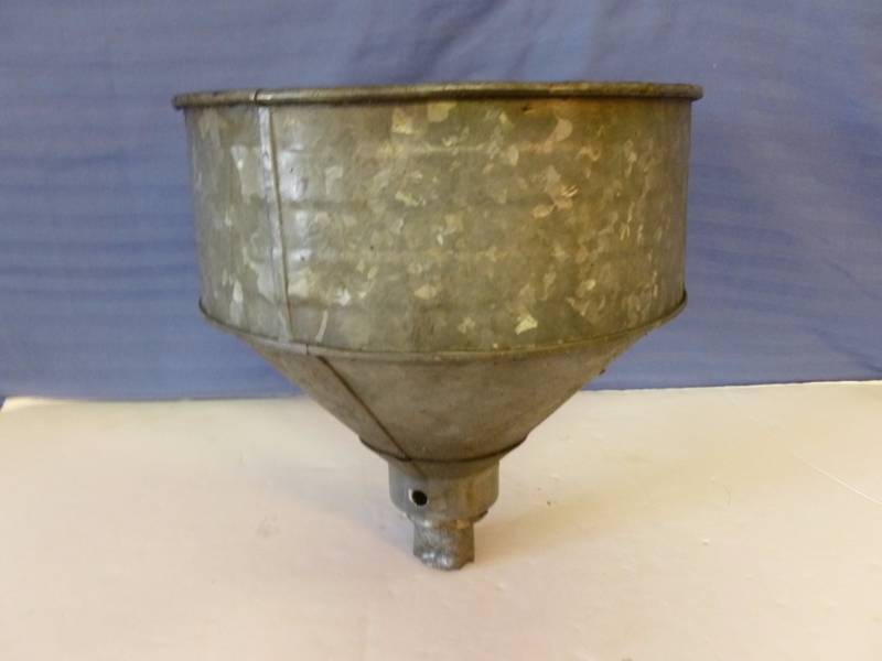 lot 75 image: Vintage Galvanized Steel Funnel