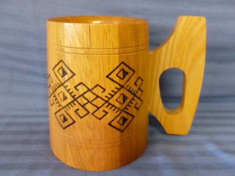lot 94 image: Large Wooden Mug USSR