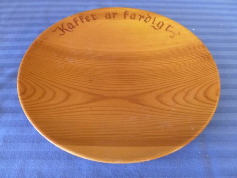 lot 95 image: Swedish Made Wooden Sandwich Plate