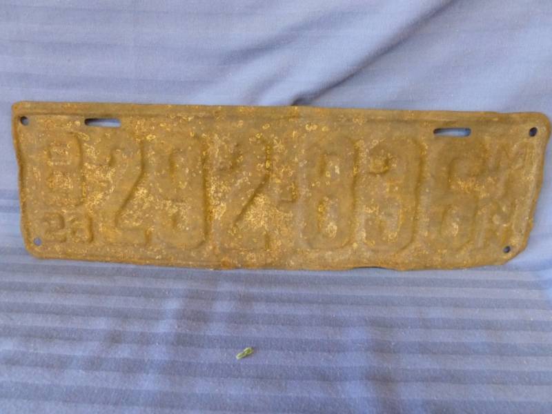 lot 136 image: Antique License Plate