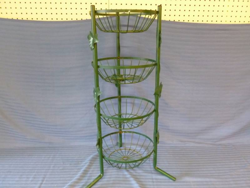 lot 153 image: Painted Metal Basket Stand