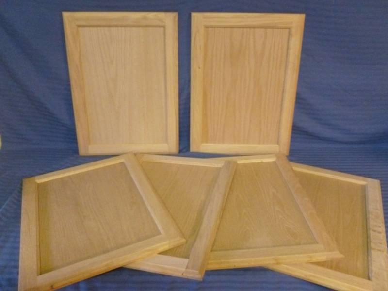 lot 192 image: Custom Made Oak Cabinet Doors