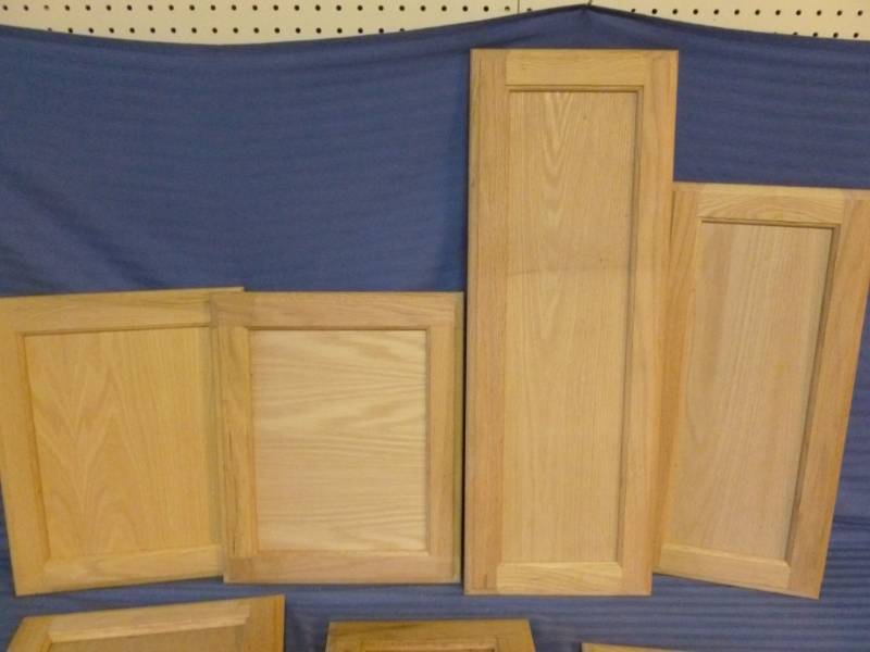 lot 195 image: Custom Made Oak Cabinet Doors