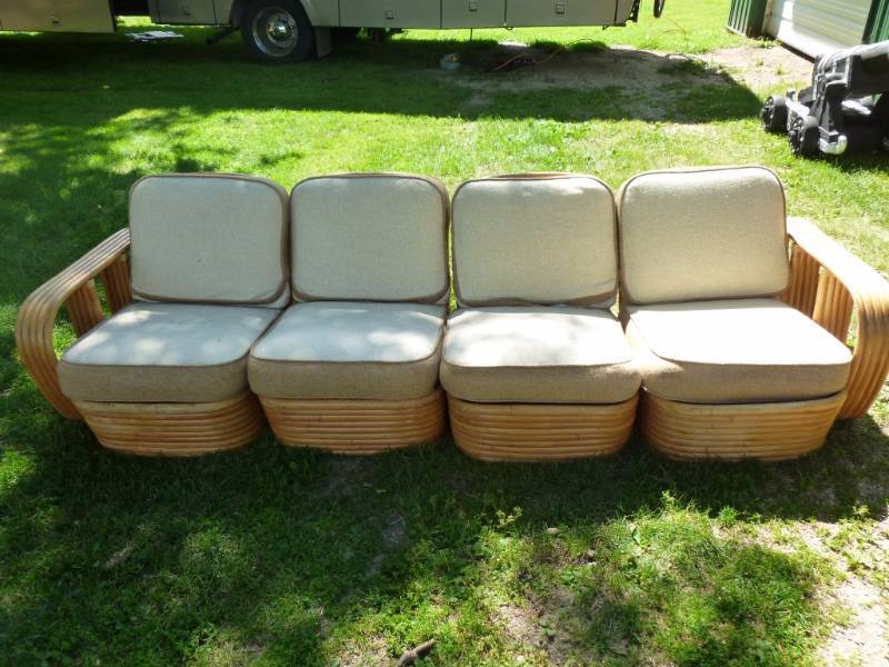 Vintage Bamboo Couch