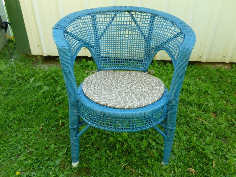 Painted Wicker Chair