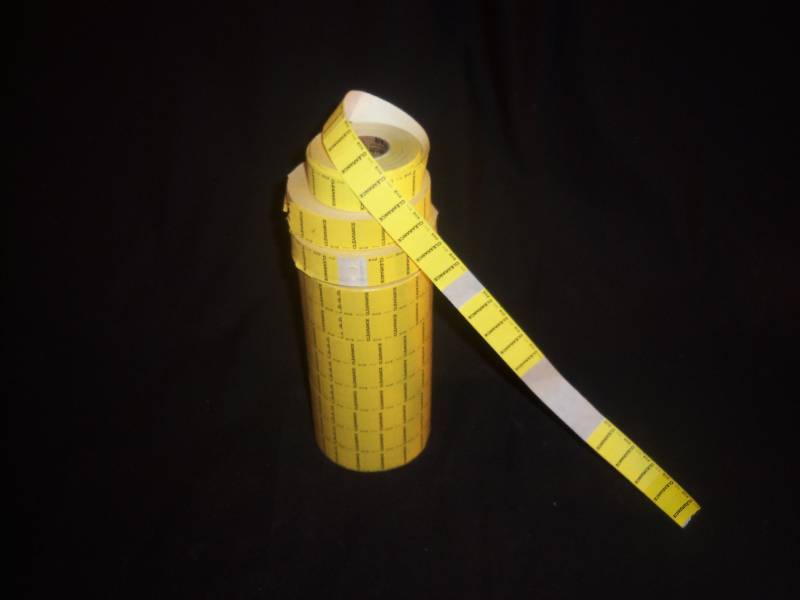 10 12 Rolls Yellow CLEARANCE Sticker Rolls for Monarch Pricing Guns