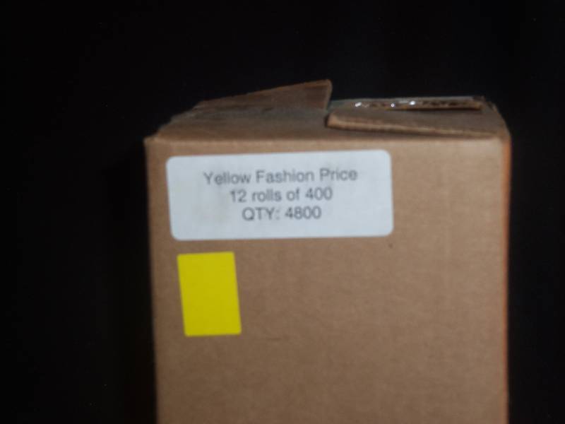 2 Boxes of Yellow Writable Pricing Stickers