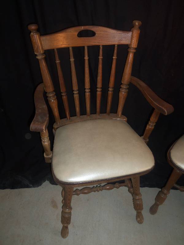 2 Oak Dining Room Chairs