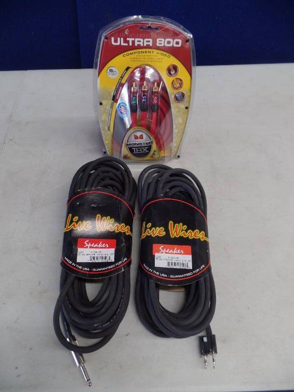 lot 15 image: Speaker & Component Video Wire