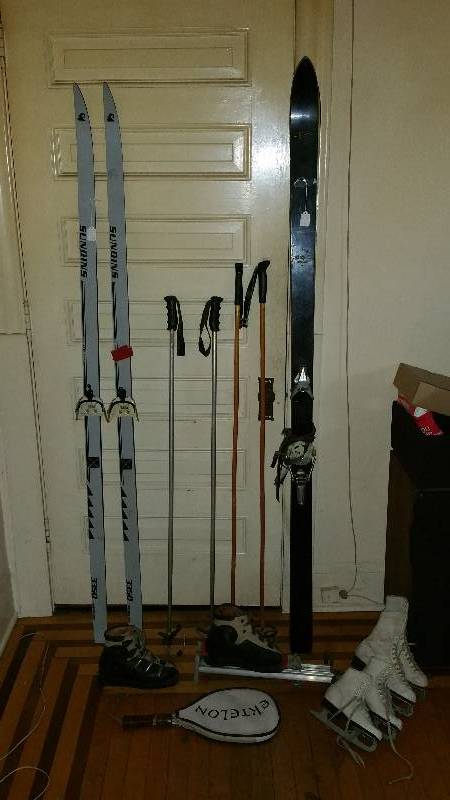 Vintage Head 360 Compitition Skiis, Sundins Cross-Country Skiis, Skates, Raquetball