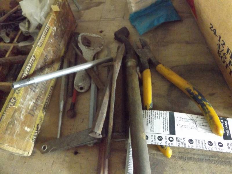 Misc. Shop Items, Plastic nuts and bolts organizer, wire, blades