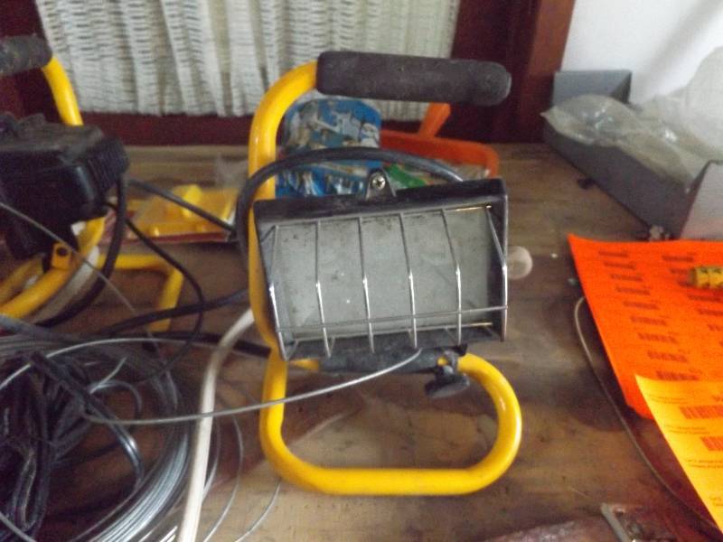 Misc. Painting Items, Steel Wool, Leather Mens Belt, Shop Lights