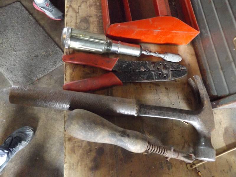 2 Tool Boxes, One Red, One Gray Craftsman and tools