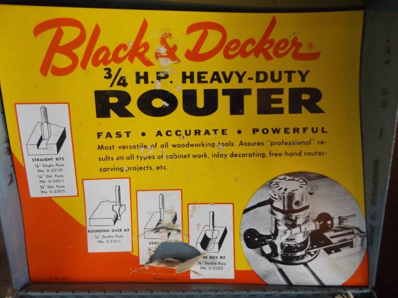 Black and Decker Router, 34 HP Heavy Duty