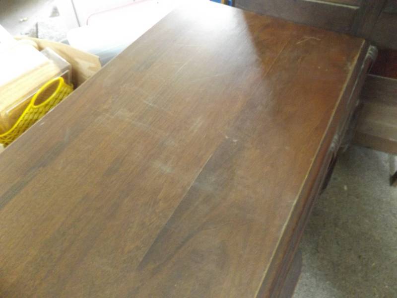 Vintage Dark Wood Desk