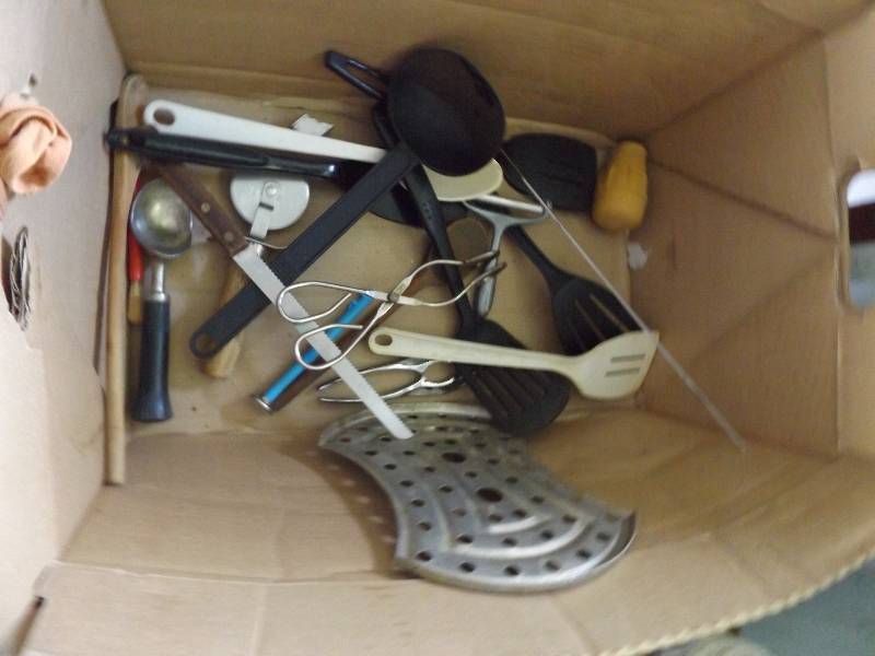 Assorted Kitchen Items, including ramekins, cake pans, tray, knives