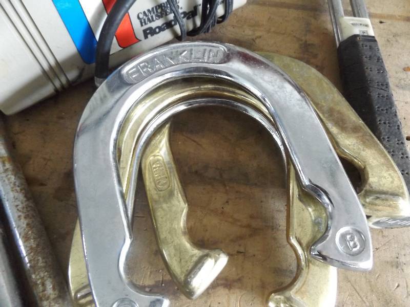 Franklin Horeshoe Set, Racket, Campbell Tire Pump