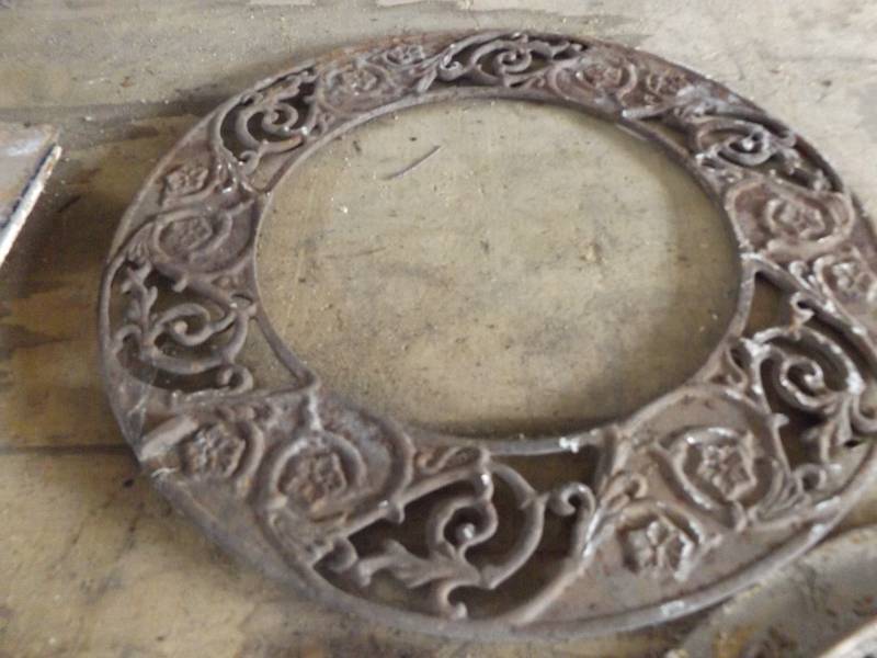 Three Round Metal Grates