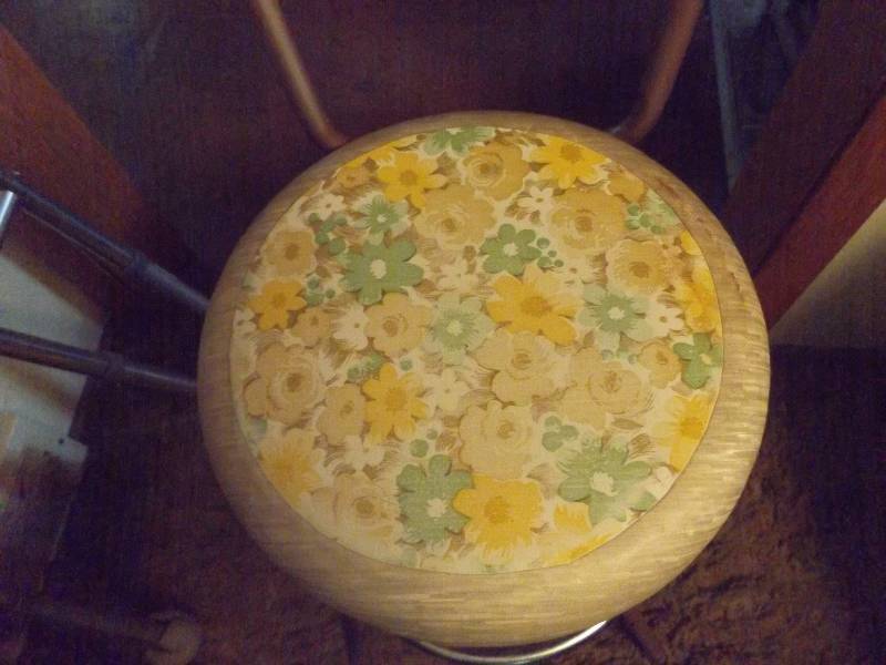 Vintage Barstool with Back