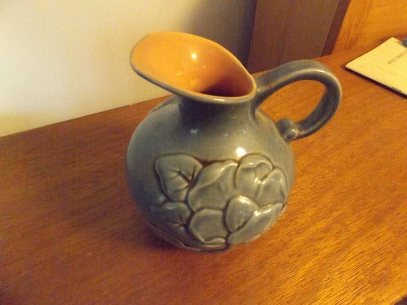 Redwing Pitcher, light blue with design on it