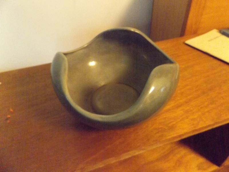 Pottery Bowl, light greengray