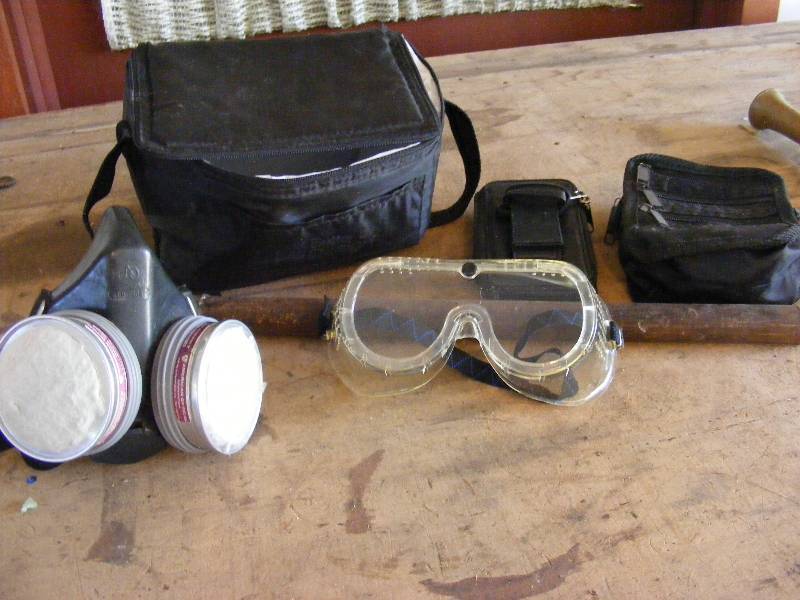 Safety Mask for Insecticide, Safety Goggles, Metal Rod, Carry Kit