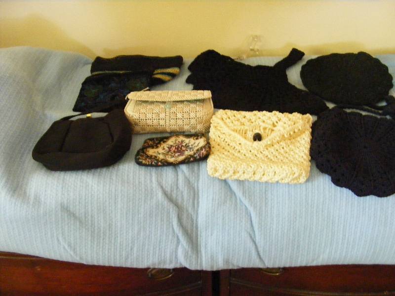 Purses, assorted styles and colors