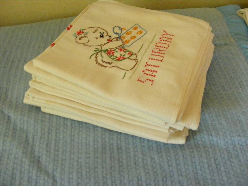 Set of Days of the Week dishtowels.  Cute design.