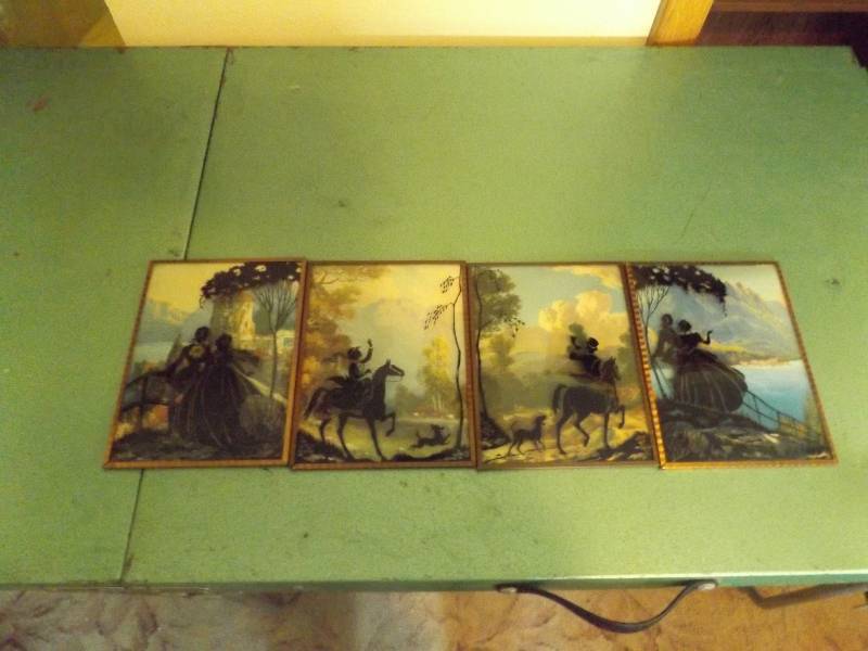 Unusual 4 Piece Set of Pictures