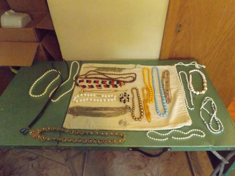 Costume Jewelry and Small Glass Globe