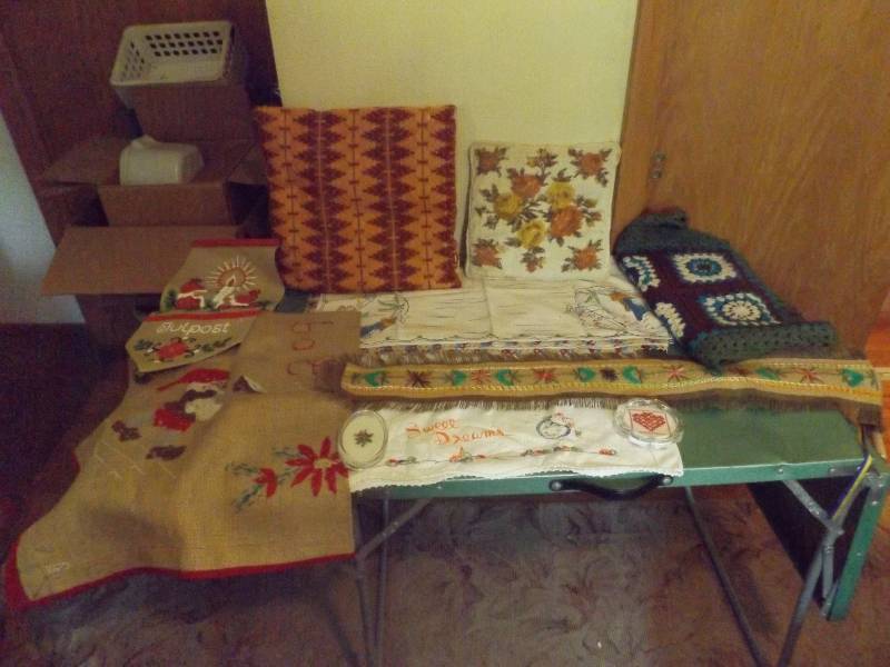 Hand Crocheted and Embroidered Pieces including some Christmas