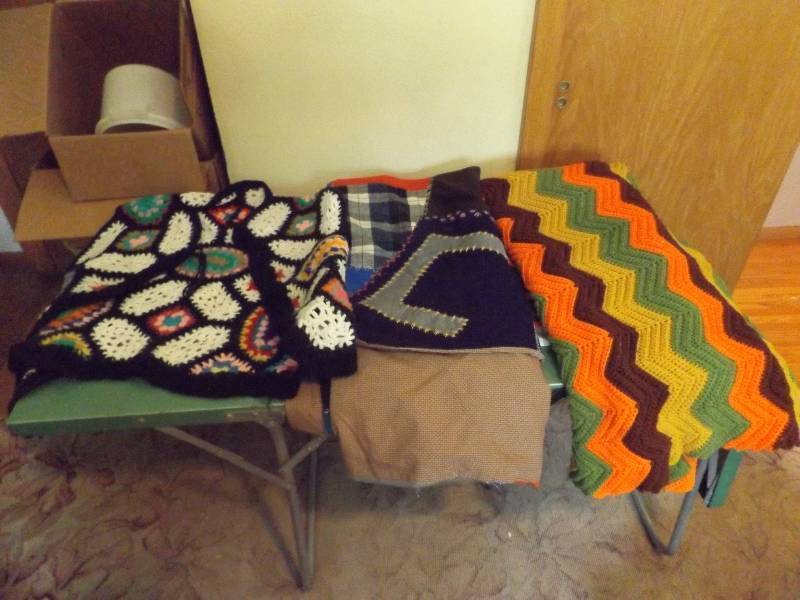 Crocheted Afghans and Hand Made Quilt