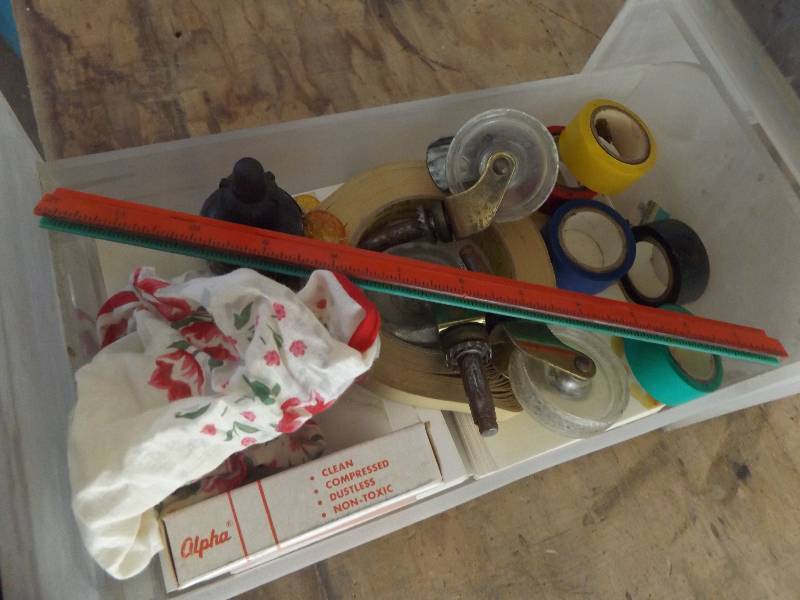Two drawer box and contents