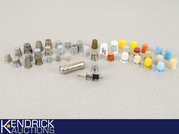 lot 3 image: Lot of 40 AntiqueVintage Collectible Thimbles
