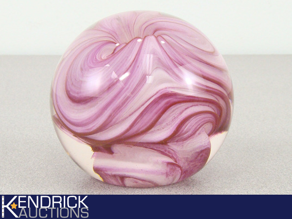 lot 13 image: Vintage Glass Eye Studio Hand Blown Glass Paperweight