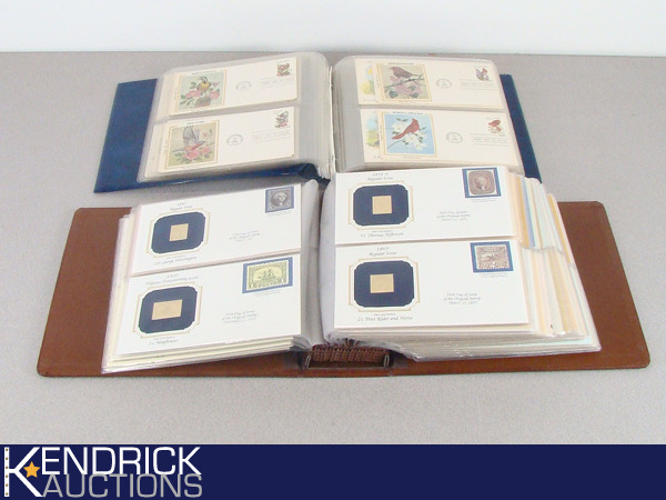 lot 22 image: 2 Thick Books of Vintage Golden Replicas, and First Day Issues US Stamps