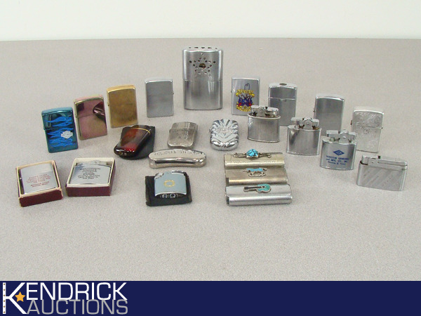 lot 33 image: Lot of Vintage Collectible Lighters, and Lighter Covers