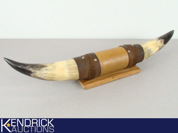 lot 43 image: Decorative Wall Hanging Bull Horns