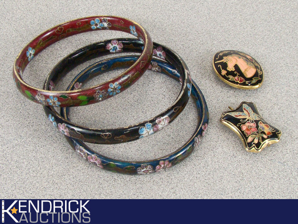 lot 60 image: Lot of Cloisonne Jewelry
